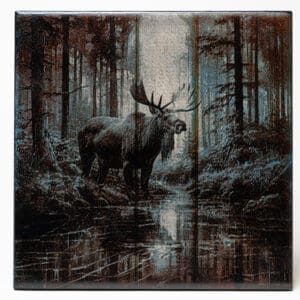 Moose-03 Painted Tile